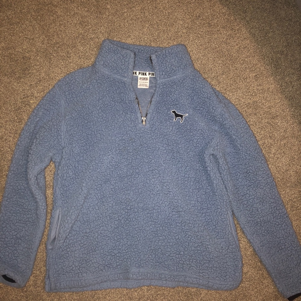 Victoria secret pink Sherpa boyfriend pullover! Xs